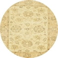 thumbnail image 1 of Ahgly Company Indoor Round Abstract Orange Oriental Area Rugs, 5' Round, 1 of 6