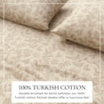 thumbnail image 3 of Great Bay Home 4-Piece 100% Turkish Cotton Flannel Sheet Set, Queen, Branches, 3 of 6
