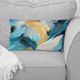 thumbnail image 2 of Designart "Modern Turquoise Ikat Melody" Abstract Printed Throw Pillow, 2 of 5