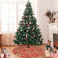 thumbnail image 7 of Yiaed Strawberry Print Christmas Tree Skirt , Tree SkirtsTree Mat for Christmas Winter Holiday Indoor Decorations-48", 7 of 7