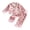 Pink-Gingerbread Man, variant on RUINIXCW Kids Toddler Baby Girl Christmas Silk Stain Pajamas Set Spring Fall Winter PJS Sleepwear Long Sleeve Button Down Collar Shirt Tops Pants Set