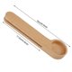 thumbnail image 3 of Cuchara de café de madera + cuchara para medir productos secos como frijoles, avena, té, ecológica y segura para utensilios de cocina, ideal para viajar, 3 of 5