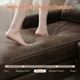 thumbnail image 4 of XIZZI Modular Sectional Sofa Couch, 87" Mid Century Modern L Shaped Suede Couches, Comfy 3-Seater Sectional Sofas with Reversible Chaise for Living Room, Dark Brown, 4 of 9
