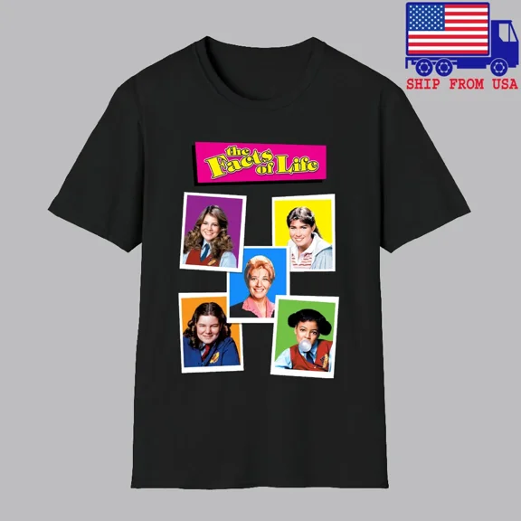 CLASSIC The Facts Of Life Retro TV Show Men's Black T-shirt Size S-5XL