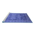 thumbnail image 2 of Ahgly Company Machine Washable Indoor Rectangle Oriental Blue Industrial Area Rugs, 4' x 6', 2 of 4