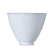 B&P Lamp 6 Inch Top Diameter I.E.S Style White Opal Glass Reflector Shade With Waffle Pattern Glass - Perfect Replacement for Antique Style Floor Lamps