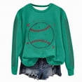 thumbnail image 4 of Godom Football Sweatshirts for Women Graphic Sweatshirt Long Sleeve Crewneck Pullover Tops Baseball Sweatshirt, 4 of 7