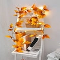 thumbnail image 4 of Autumn Maple Leaf Lights, 20 LED Battery Operated Fall Garlands Vines, for Home Halloween Thanksgiving Garland Indoor Outdoor Decoration, 4 of 6