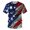 Blue, variant on Outdoor Top for Men 4 of July Flag Pattern Mens Rugby Shirt,Red,L