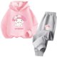 thumbnail image 4 of Conjunto de sudadera con capucha de Sanrio con estampado de dibujos animados de primavera y otoño para niños, ropa para niñas My Melody, 4 of 5
