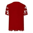 thumbnail image 5 of Weikingp Half Sleeve T Shirts For Women Casual T Shirts For Women Plus Size Tops For Women Tshirts Shirts For Women Dressy Tops For Women Red 5XL Clearance！, 5 of 5