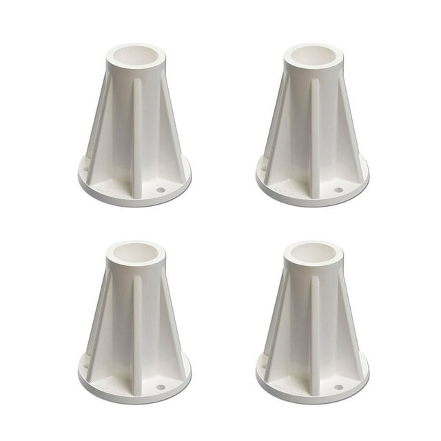 Saftron Polymer 6 Inch Pool Handrails and Ladders Surface Mounting Base (4 Pack)