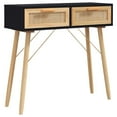 thumbnail image 2 of vidaXL Console Table Entryway Side Table Solid Wood Pine and Natural Rattan, 2 of 21