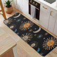 thumbnail image 5 of Black Colorful Sun Moon Star Pattern Kitchen Rug Mat,Kitchen Runner Rugs Non Skid Washable,Decorative Kitchen Floor Mats for Kitchen,Sink,Laundry,17"x47.2", 5 of 7
