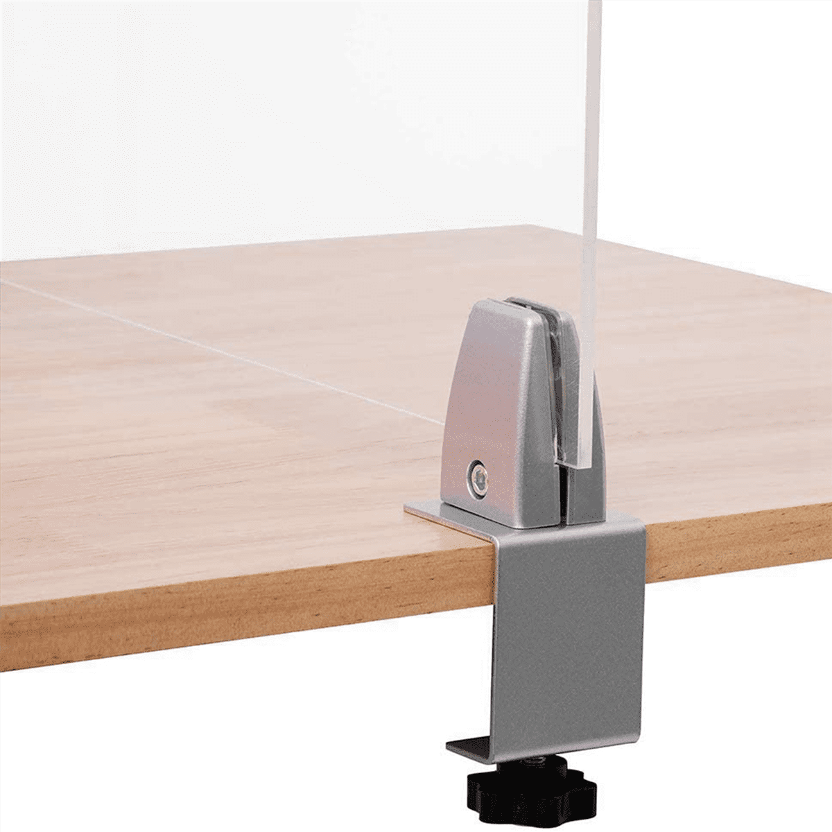 12 Pcs Office Desk Divider Clamp Privacy Screen Clip Holder Bracket Screen Baffle Clamp Partition for Table Clamp Silver