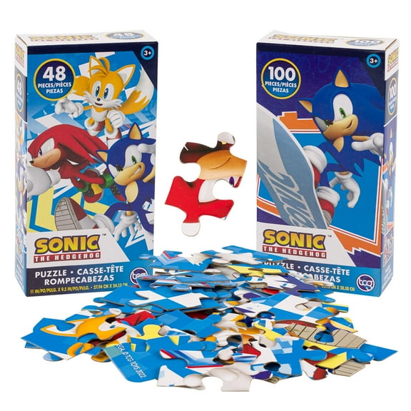 Sonic The Hedgehog Jigsaw Puzzle Set For Kids 48pc & 100pc