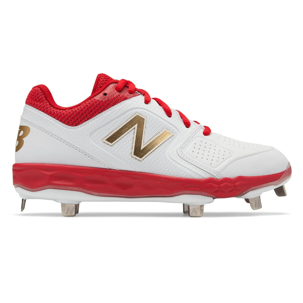 new balance white metal softball cleats