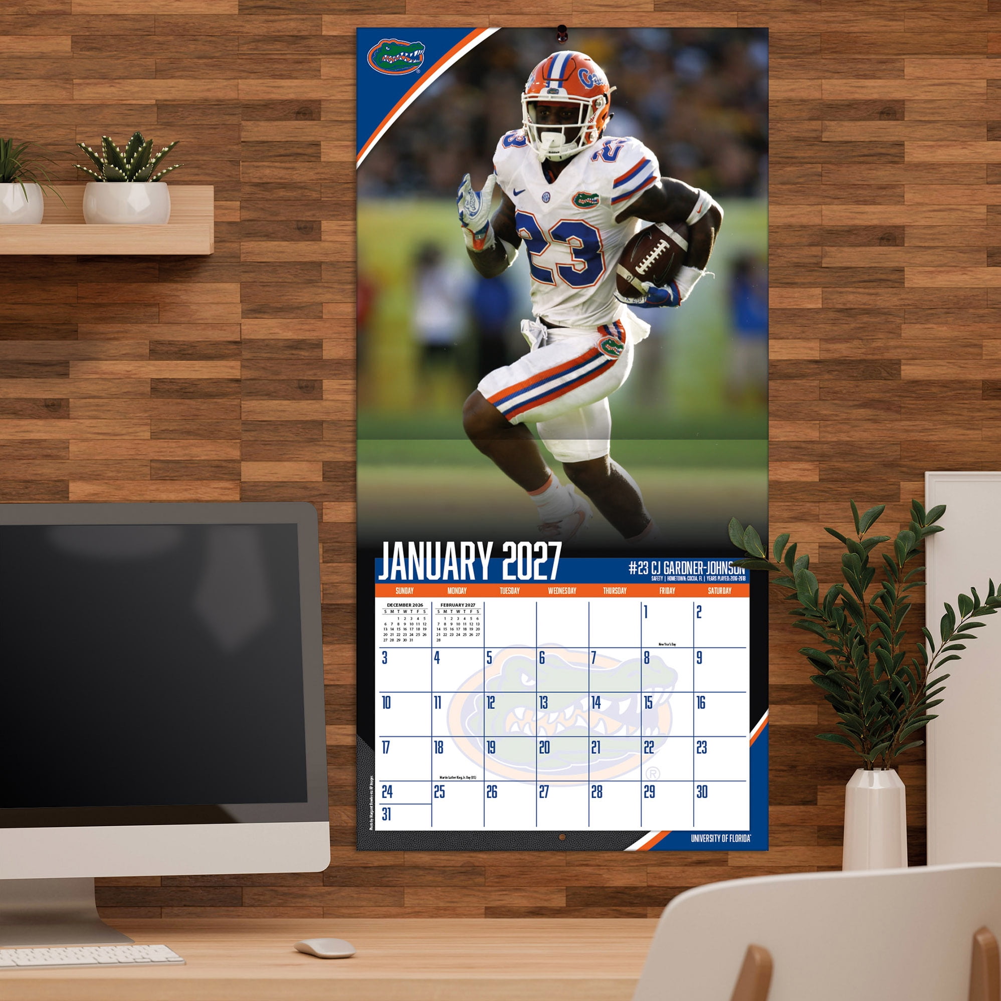 2027 Florida Gators, 12x12 Team Wall Calendar, 12"x12", Multicolor