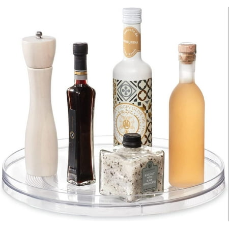 

Recycled Plastic Lazy Susan Turntable Organizer Pantry Bathroom General Storage and More The Linus Collection 14 Inch Clear