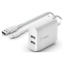 Belkin WCD001dq1MWH BOOST↑CHARGE™ Dual USB-A Wall Charger 24W   Lightning to USB-A Cable