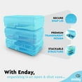 thumbnail image 5 of Enday Multipurpose Utility Box with Lid Plastic Pencil Case Organizer, Blue 1 Pack, 5 of 7