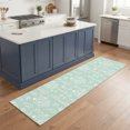 thumbnail image 2 of Hallway Runner Rug 2x6ft Mint Green Botanical Washable Runner Rug Non Slip Soft Non-Shedding Low-Profile Summer Chic Wildflowers Long Bathroom Floor Carpet Rugs for Kitchen Entryway Bedside, 2 of 8