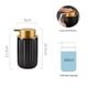 thumbnail image 2 of Dispensador de jabón de cerámica con bomba dorada, dispensador líquido de loción de manos con rayas verticales negras for champú, baño y cocina, 2 of 6