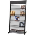 thumbnail image 1 of Kroey Floor Magazine Rack brochure Display Stand for Offices and Public Reception Area，Literature Rack with 4 Universal Wheels (70"×27×13.8"), 1 of 7