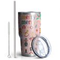 thumbnail image 2 of 30oz Pink Christmas Nutcracker Pattern Tumblers Stainless Steel Tumbler with Lid and Straw,Vacuum Insulated Double Wall Travel Tumbler Cups Mug with Cleaning Brush for Coffee,Tea, 2 of 7