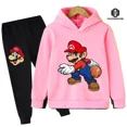 thumbnail image 1 of Ropa de Super Mario Bros para niños, 2-16T, novedad de 2024 Chándal estampado para niño y niña, traje de sudadera y pantalones, chándal para Adolescente, 1 of 1