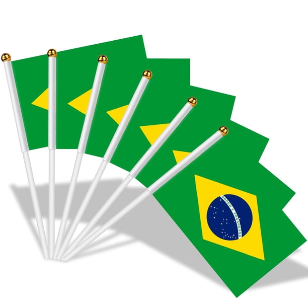 Banderas portátiles AhfuLife Brasil, 30 unidades, para la Copa del Mundo 2026