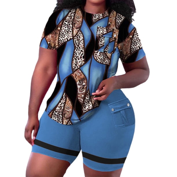 Gibobby Blusas De Manga Larga Conjuntos de entrenamiento para mujer, conjuntos casuales a juego de 2 piezas, conjunto de pijama con pantalones cortos de Yoga de cintura alta y corto(Azul marino, XXXL)