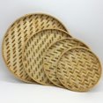 thumbnail image 4 of Home Round Shape Handmade Bamboo Weaving Sieve Fruit Tea Basket Storage Organizer, 4 of 7