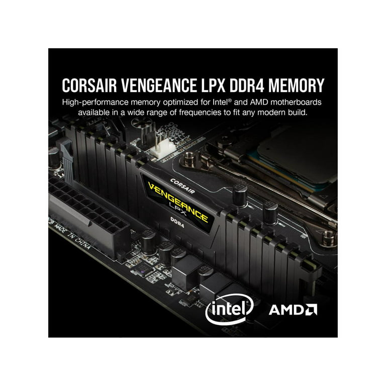 CORSAIR Vengeance LPX 16GB (2 8GB) 288-Pin PC RAM 3200 (PC4 25600) Memory Model CMK16GX4M2B3200C16 Walmart.com