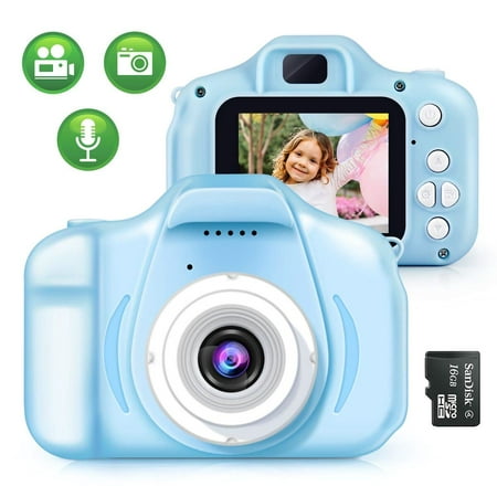 Kids Digital Camera, Children Creative DIY Camcorder, Rechargeable Shockproof Mini Children Camera Toys with 16GB Card Best Birthday / Christmas / New Year for Girls and Boys (Light