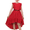 Red, variant on Girls Dress Violet Ruffle Butterfly Belt Irregular Hem Princess Formal 8 Years
