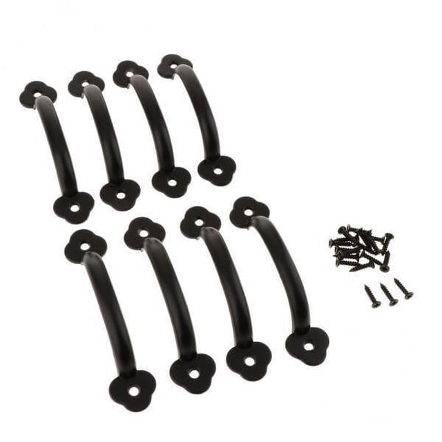 3x8 piezas de aleación antigua puerta gabinete perilla armario cajón tirador conjunto negro 4 piezas