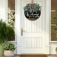 thumbnail image 5 of Front Door Hanging,Welcome Door Sign Farmhouse Welcome Sign For Front Door Wooden Door Hanger With Greenery Rustic Bow Porch Decor Housewarming, 5 of 9