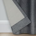 thumbnail image 4 of Eclipse Desmond Basketweave 100% Blackout Thermaback Grommet Curtain Panel, Charcoal, 40 x 108, 4 of 12