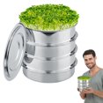 thumbnail image 1 of Kit de germinación de semillas Aulock Microgreens de acero inoxidable de 4 niveles, 1 of 8