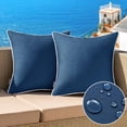 thumbnail image 1 of Fundas de Almohada MIULEE Resistentes al Agua para Exteriores 45x45 cm Azul Marino, 1 of 6