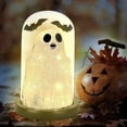 thumbnail image 4 of Eoozwa Cute Ghost Night Light Halloween Decor Warm LED Figurine for Home Party Shelf Mantel Indoor Spooky Decorations Battery Operated, 4 of 6