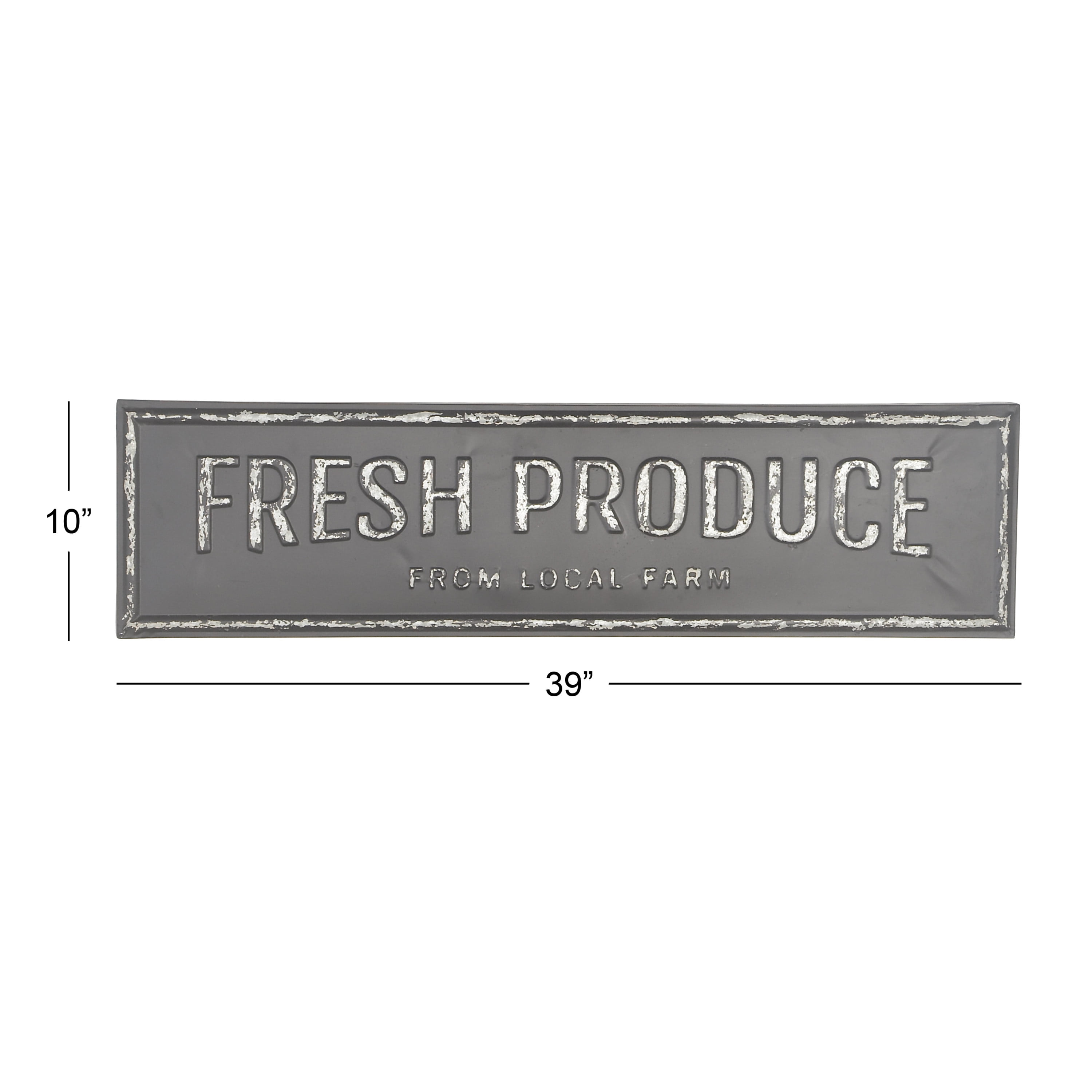 DecMode Indoor Brown Metal Farmhouse Sign Wall Decor