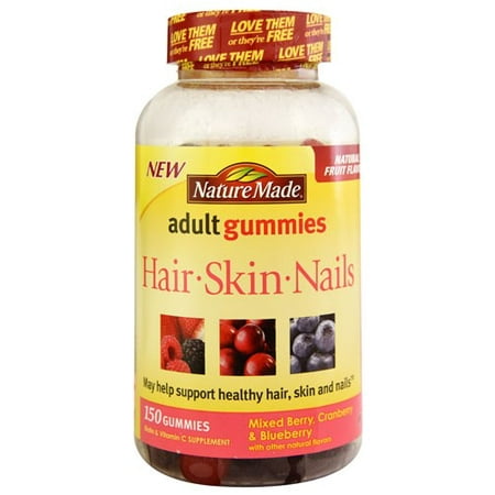 Nature Made Hair, Skin & Nails Adult Gummies Value (Best Hair And Nail Vitamins)