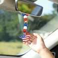 thumbnail image 6 of EUDIDV Patriotic Decor Independence Day Soft Rope Tassel Bead Wood Bead Flower Wreath Bead String Independence Day Decorative Pendant Party Supplies​, 6 of 6