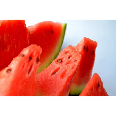 - Canvas Print Watermelon Melon Cut Red Sliced Fresh Fruits Stretched Canvas 10 x 14