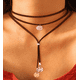 thumbnail image 4 of Collar con colgante redondo autoajustable con cinturón de terciopelo de moda simple de joyería, 4 of 5