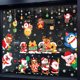 thumbnail image 3 of 6 Pegatina navideña para ventana, decoración de pared de muñeco de nieve y Papá Noel con dibujos animados, pegatinas estáticas de vidrio artesanal, decoración navideña para invier, 3 of 5