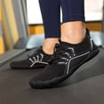thumbnail image 2 of lnmuld Men Women Barefoot Shoes, Breathable Mesh Shoes for Water Yoga Fitness Hiking Color:Black,Size:5.5, 2 of 8