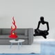 thumbnail image 2 of Escultura de fuego abstracta, figura de pensador de resina, estatua artística, adorno moderno, diseño hueco creativo, adecuado para oficina, sala de e, 2 of 8